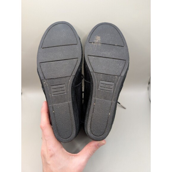 Toms Boots Womens Casual Desert Wedge Ankle Bootie Black Suede Lace Up Size 6 - Picture 12 of 12